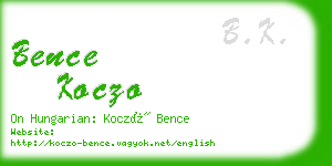 bence koczo business card